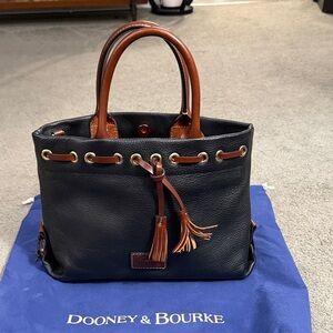 Dooney & Bourke Black and Tan Satchel